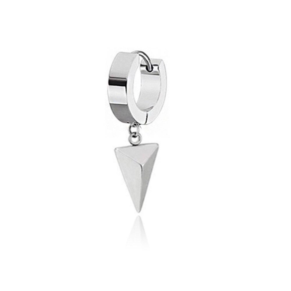 Unisex Stainless Steel Triangle Ear Cuff Earrings - Neutral European & American Style