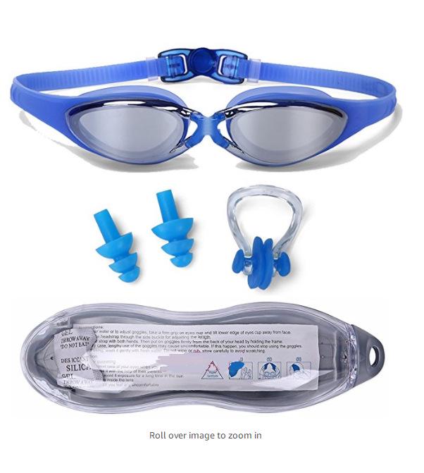 Large Frame Waterproof Anti-Fog HD Adult Swimming Goggles for Men and Women