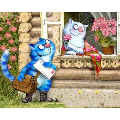 Pittura Diamante 5D Completa Fai da Te Cartone Animato Gatto Carino Mosaico Ricamo Punto Croce Decorazione Casa Fatto a Mano