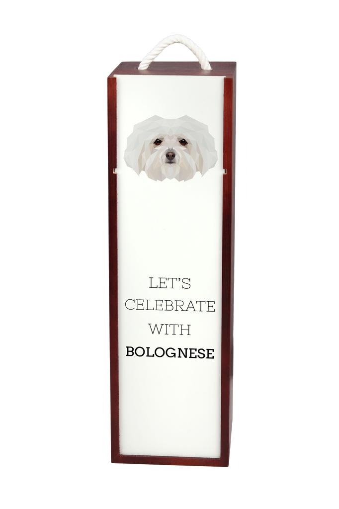 Bolończyk, Bolognese - Geometryczne Pudełko Ze Zdjęciem I Napisem Na Wino Marki Art-Dog