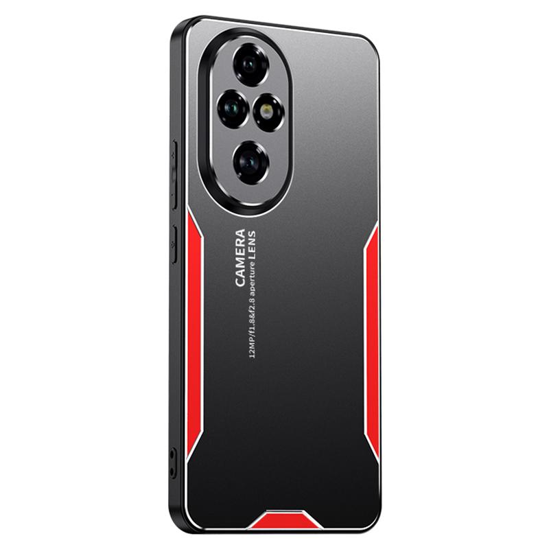 

For Honor 200 Pro 5G Protective Case Aluminium Alloy TPU PC Phone Cover Red