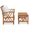 vidaXL 2-tlg. Garten-Lounge-Set mit Auflagen Massivholz Akazie
