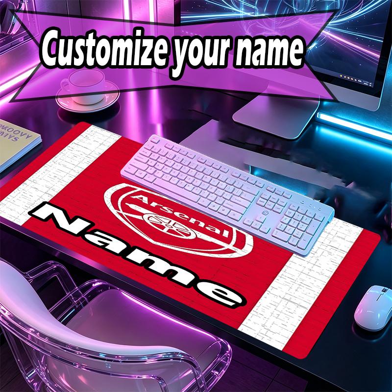 Custom Name Personalized football team Pattern Mousepad, Laptop PC Desk Mat, Decorative Desk Mat for Home Keyboard Pad Gift