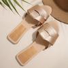 2025 New Summer Solid Color Flat Sandals 2025 Open Toe Outdoor Slippers Beach Women's Shoes Plus Size Zapatos De Mujer Slides