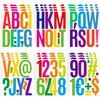 240Pcs 5 Inch Bulletin Board Letters Large Letter Stickers Colorful Vinyl Alphabet Stickers Numbers and ABC Cutouts Letters for Post Board Chalkboard