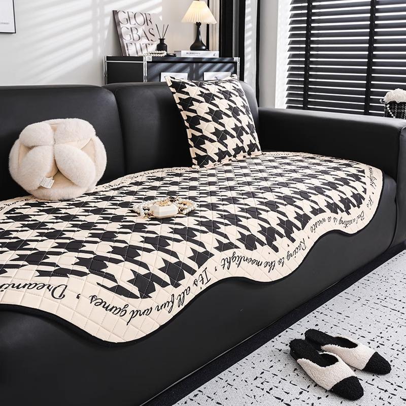 Summer Latex Ice Silk Irregular Sofa Cushion Breathable Cool Seat Cushion Summer Straight Row Leather Sofa Cover Towel