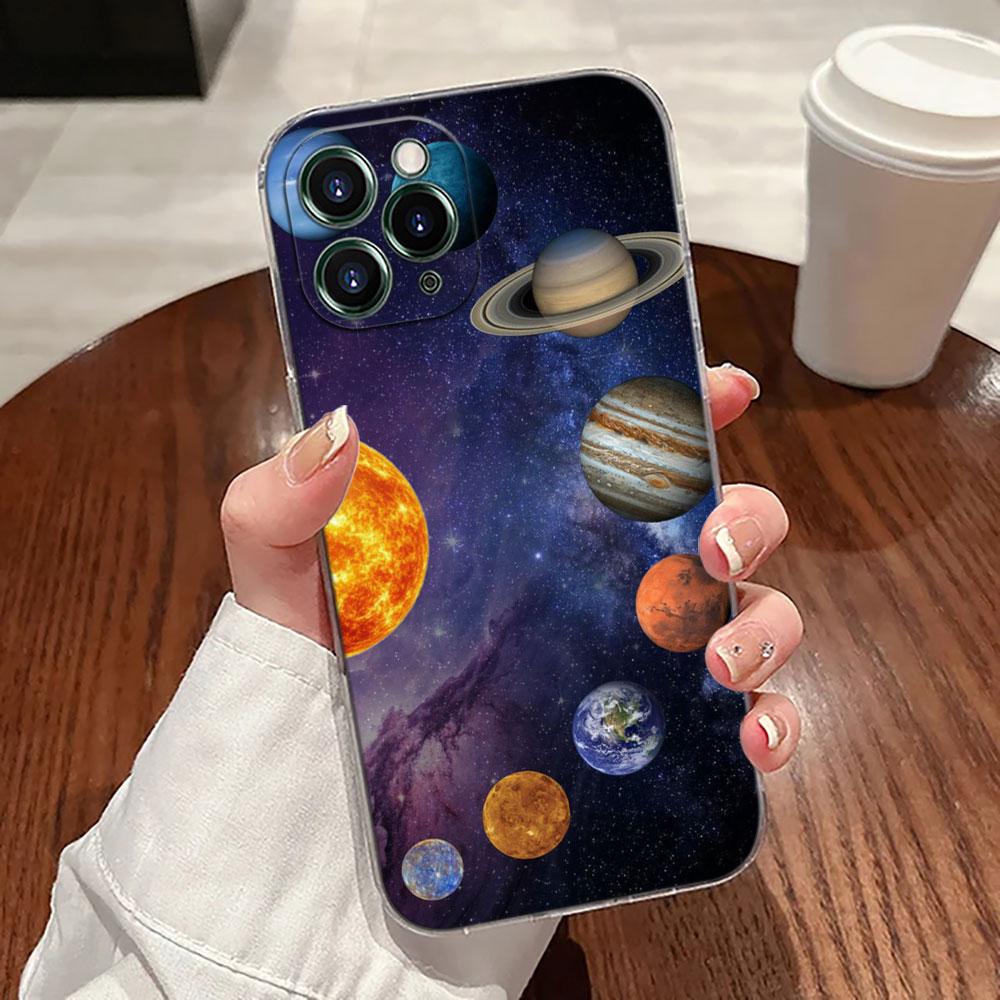 Sky Space planet Moon Stars Universe Case For Apple iPhone 17 16 15 14 13 12 11 Pro Max 16 Plus 16E 17Air Case 17Pro Phone Cover