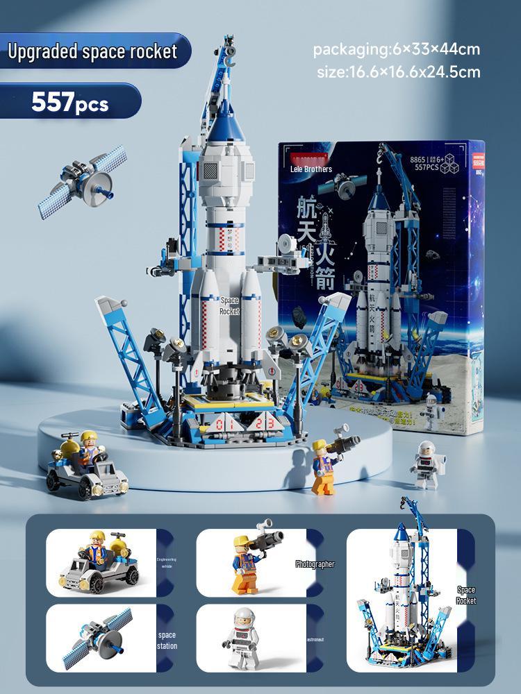Compatible Space Shuttle Rocket Carrier Building Blocks - Educational Toy for Boys, Ideal Birthday Gift