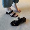 Spot Xiaohongshu popular Chengdu style retro soft bottom women's slippers summer new outer wear and not tired feet slippers