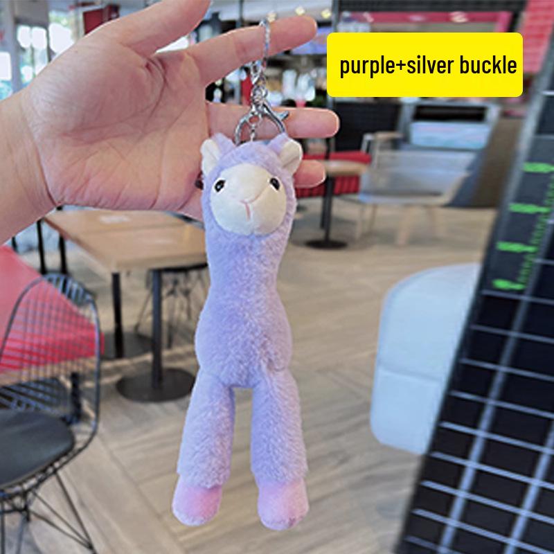 Breloc Păpușă Oaie de Pluș Alpaca - Accesoriu Drăguț pentru Geantă și Cadou