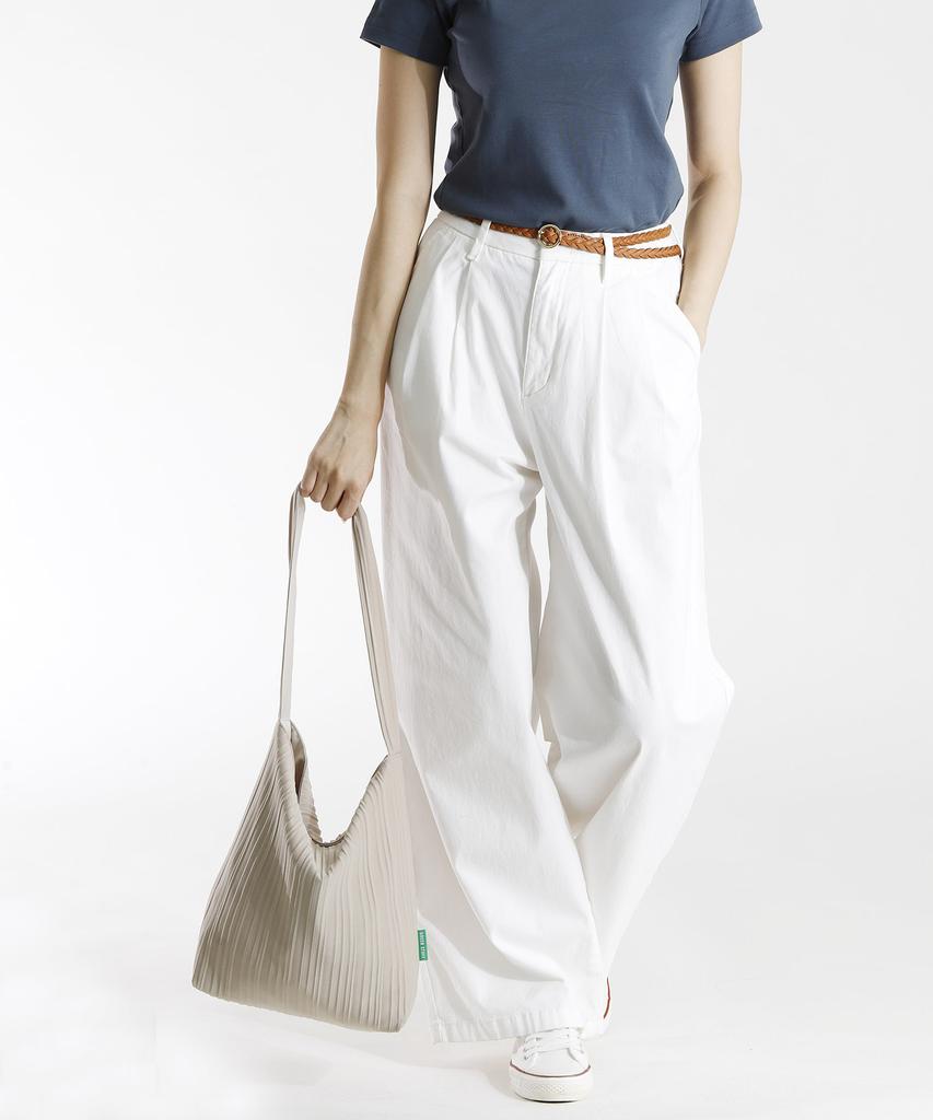 Green Stuff Simple Shopper Bag 62 Random Pleats - Beige