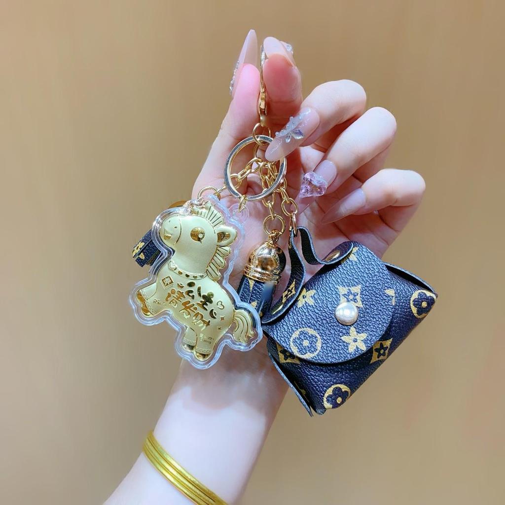 20mg 999 Fine Gold Key Backpack Pendant Charm - Perfect Gift for Girlfriend