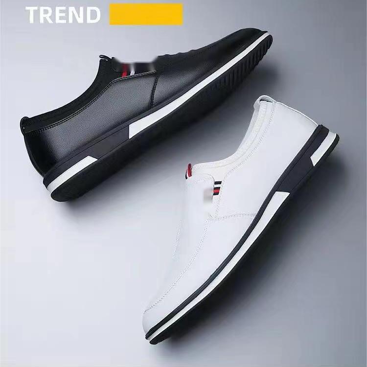 Nieuwe Heren Casual Leren Schoenen Leren Schoenen Zakelijk Ademend Zachte Zool Kledingschoenen