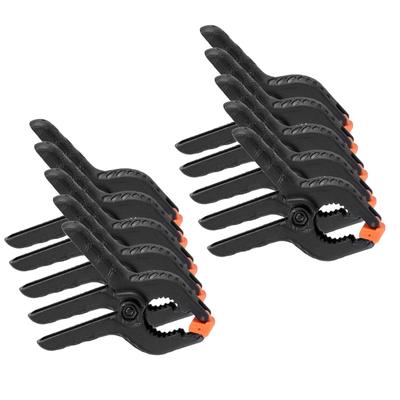10 stuks 2 inch A Type Zwarte Multifunctionele Plastic Veer Klem Clip DIY Houtbewerkingsgereedschap