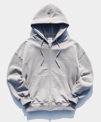 Jemut Ent Two-Way Zip-Up Hoodie Gray Kjhd2272