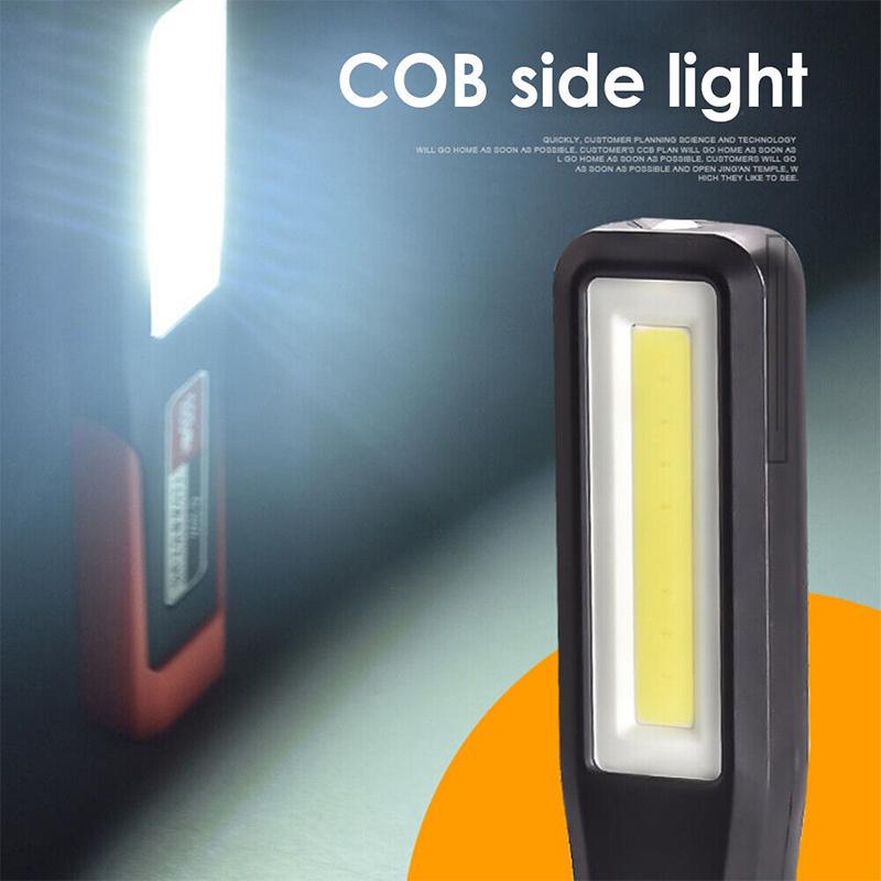 Multifunctional Powerful Cob Led Work Light Portable Rechargeable Flashlight Magnetic Torch Emergency Light Warning Light