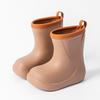 Solid Color Children's Rain Boots Outer Wear Thick-soled Medium Tube Non-slip Waterproof Simple Rain Shoes Outdoor Four-season Rubber Shoes