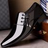 Spring Autumn Lace-up Men's Formal Shoes Black Bright Upper Business Leather Not Casual Gentleman Low Price New Social Shoe Male