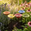 Backyard Bee Bath Station Ceramic Watering Station Garden Flower Stake Butterfly Water Weather Resistant Hydration Tool Feeder Pollinator