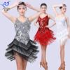 Latin Dance Sequin Fringe Dress Stage Performance Competition Party Costume Women