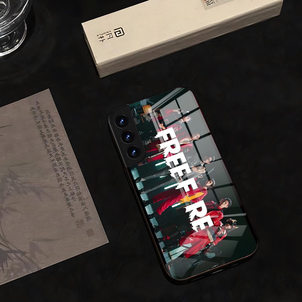 Etui na Telefon Gra Free Fire 2025 Szkło Gorące Dla Samsung S 25 24 Ultra Plus 23 22 21 20 A 34 54 53 Anti Peeping Note20 M 54 Pokrowiec