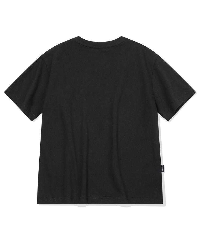CPGN STUDIO Dear Bloom Crop Short Sleeve Tee Black