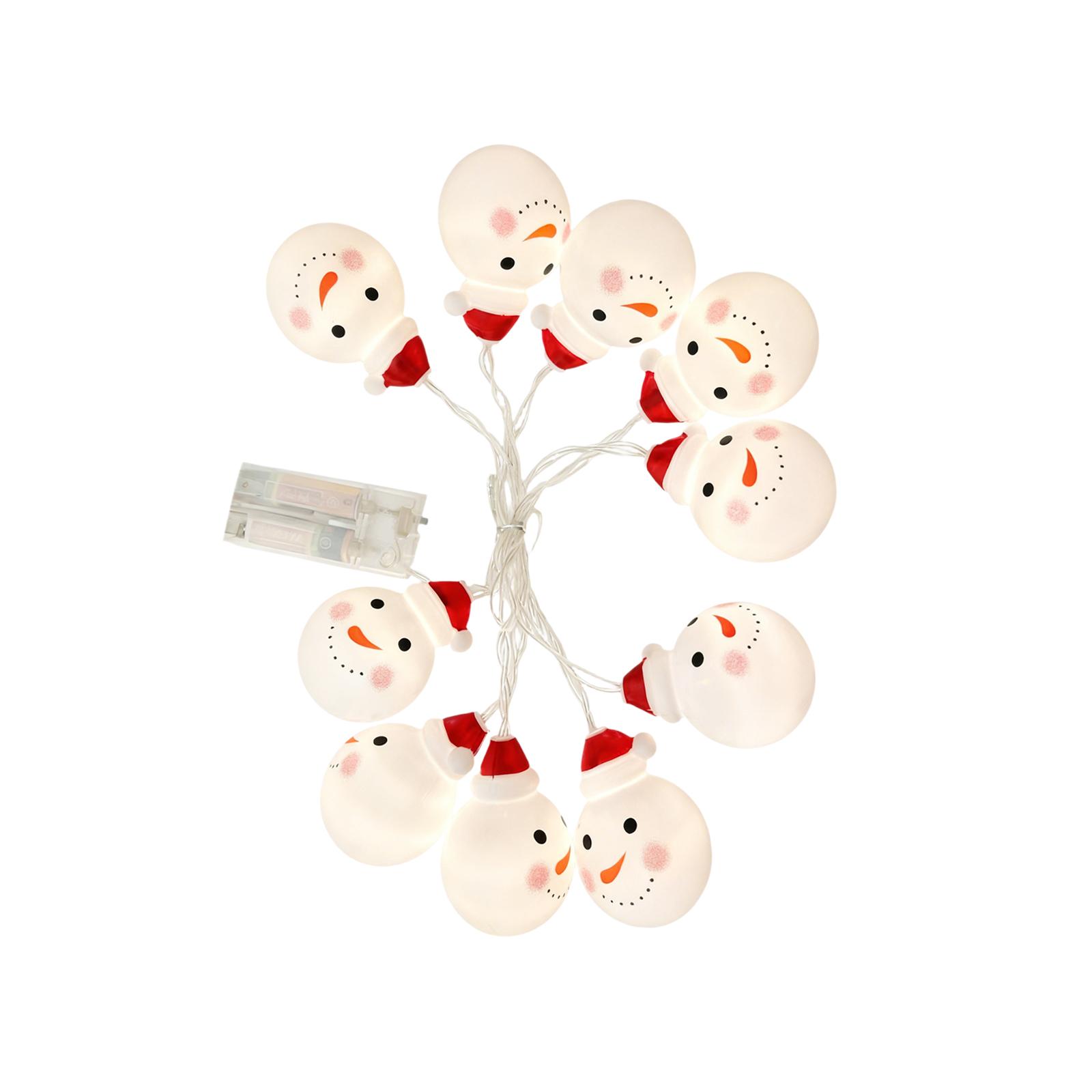 

20 шт. Гирлянда Снеговик, Гирлянда с Рождественскими шарами, Украшение для Рождественской елки, Внутреннее освещение для дома, сада, праздничной вечеринки One Size