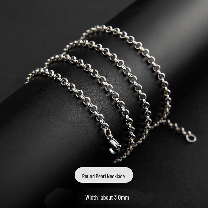 Unisex Halsband med Ormkedja i Titanstål i Koreansk Stil - Trendig Hip-Hop Accessoar