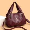 Fashionable Boston Women's Bag, Large-capacity Handbag Middle-aged Mom Single-shoulder Bag