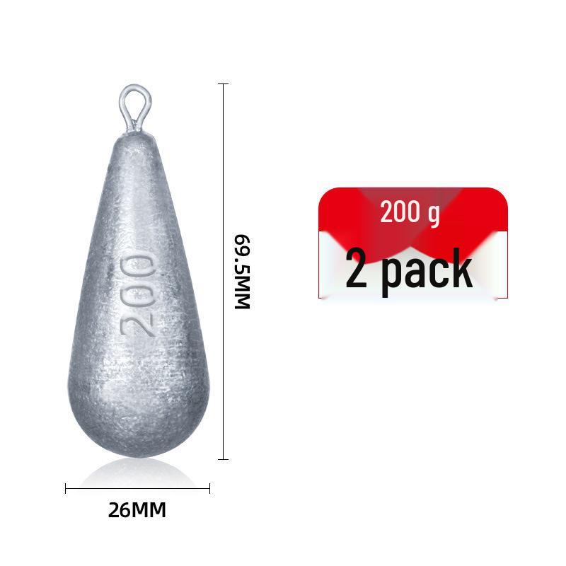 Aluminum Anti-Snagging Water-Drop Sinker for Long-Distance Off-Bottom Raft Fishing