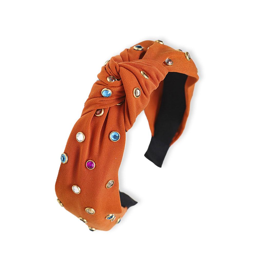 Hair Bands Twist Knot Headband with Rhinestones Headbands for Women Girls