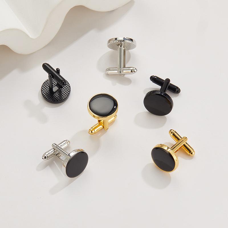 1Pair Light Luxury Versatile Shirts Round Cufflinks For Men Shirt Cuffs Nail Bridegroom Suit Sleeve Clothing Accessories Gifts