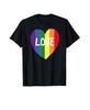 Love Gay Pride LGBT Rainbow Flag Heart T Shirt