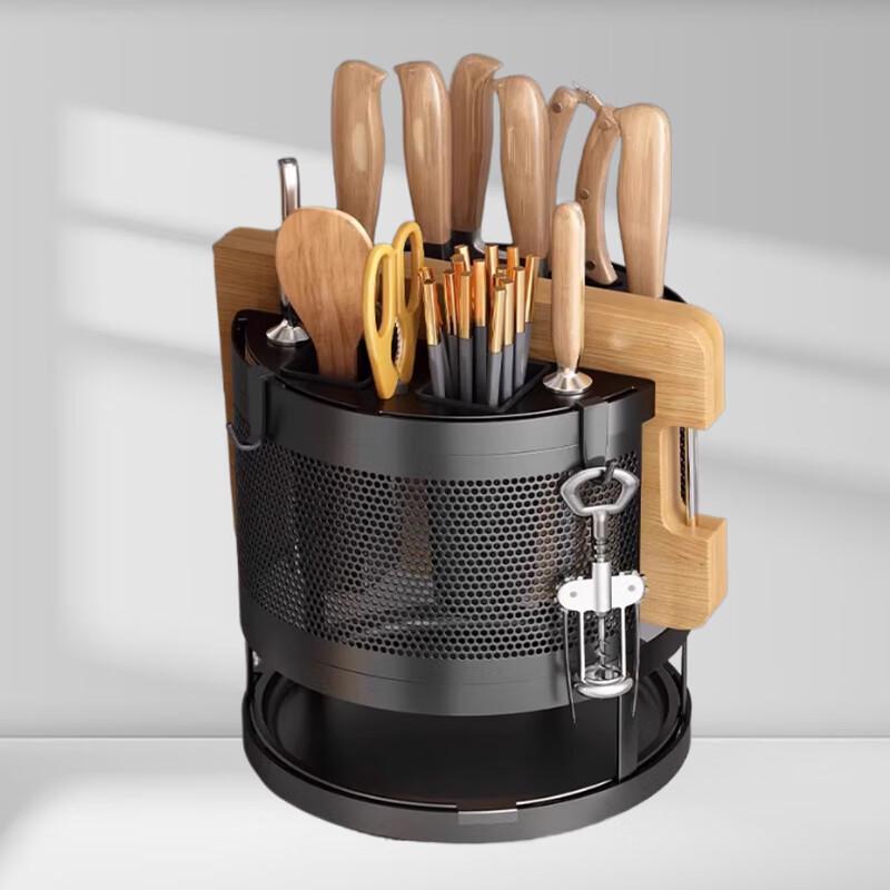 Rotating Kitchen Knife and Utensil Holder