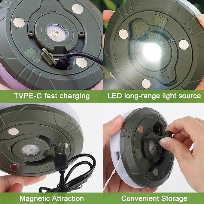 New Outdoor Camping Tape Measure Light, Portable and Extendable LED Light String, Camping Tent Atmosphere Light, Canopy Decorat