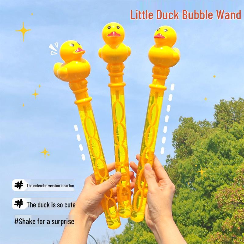 Little Yellow Duck Handheld Bubble Wand Toy for Kids