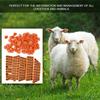 1-100 Number Plastic Livestock Ear Tag Animal Tag for Goat Sheep Pig (Orange)