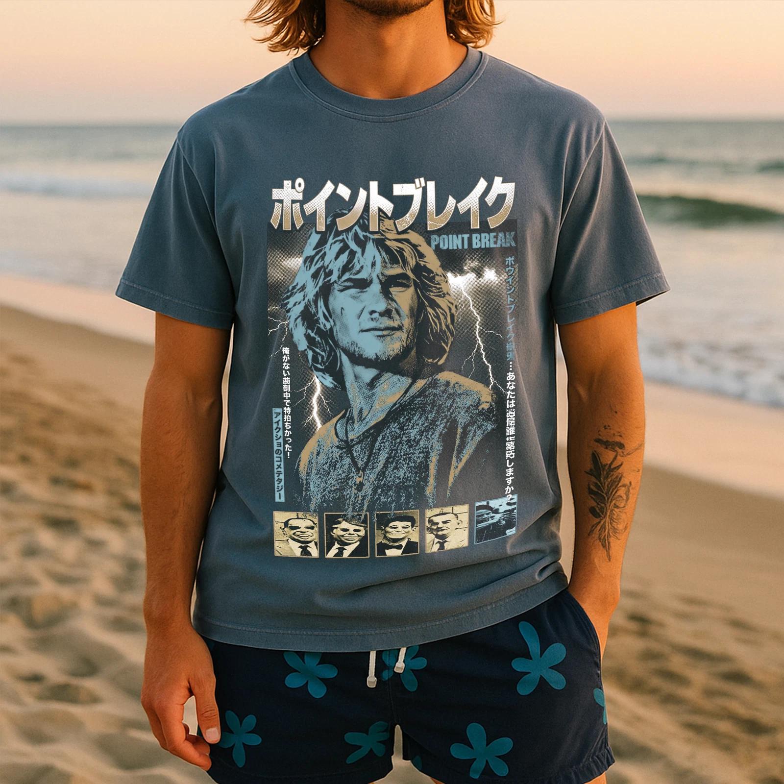 Point Break T shirt Patrick Swayze Bodhi Japanese Vintage 90s Surf Movie Tee S