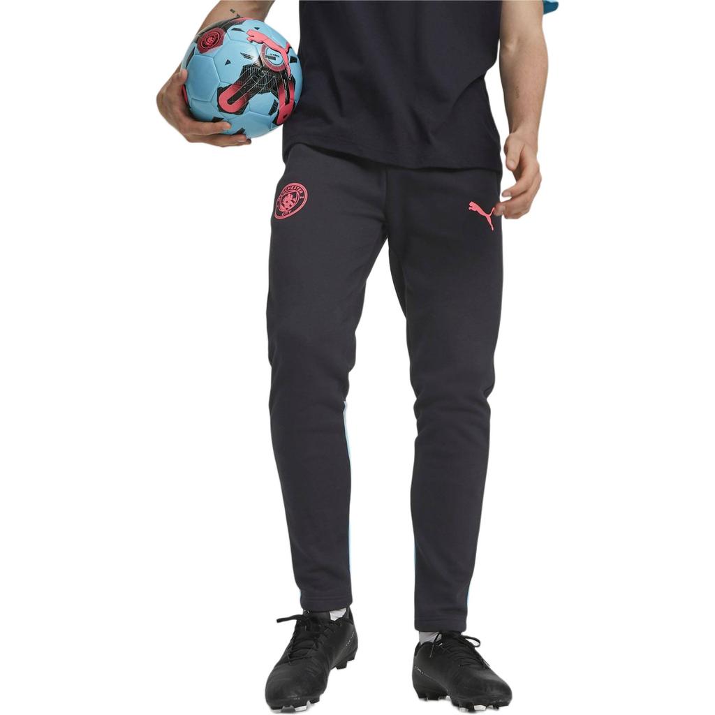 Puma Manchester City Logo Mid-Rise Casual Knit Sports Pants Men Pants Deep-Navy-Blue 772906-03