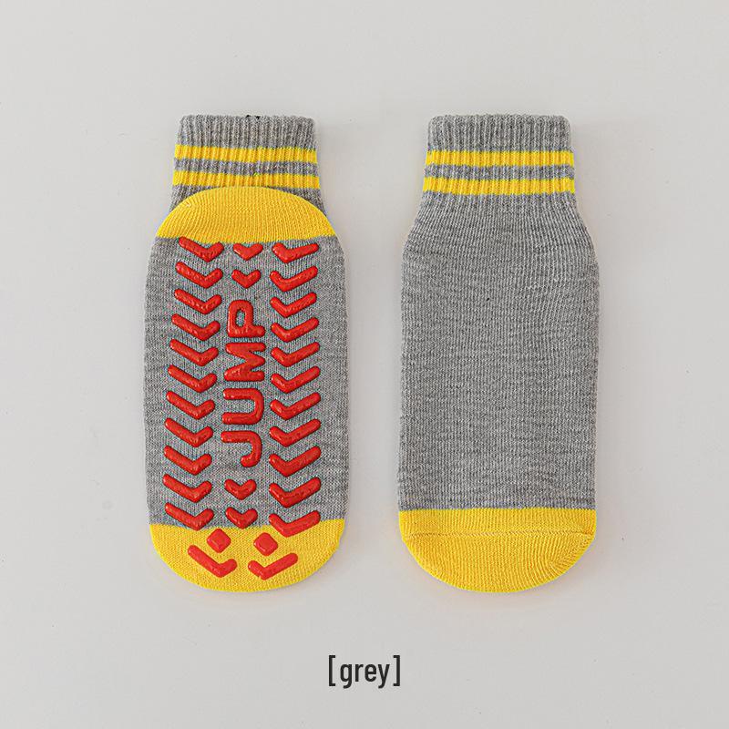 Children's Non-Slip Mid-Calf Socks for Trampolines, Yoga, and Early Walking