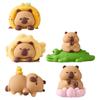 Resins Capybara Animal Figurines Miniature for Computer Monitors Cartoon Figures Toy Desk Decors Collectibles Ornament