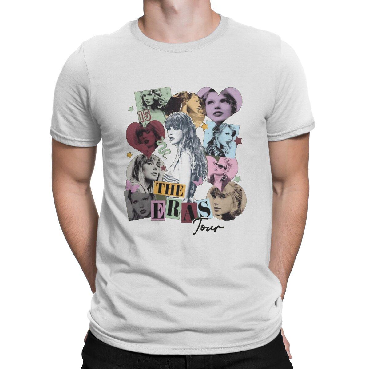 

Футболка The Eras Tour для мужчин T-Taylor Винтажные футболки из чистого хлопка Круглый вырез Короткий рукав Футболки Взрослая одежда S