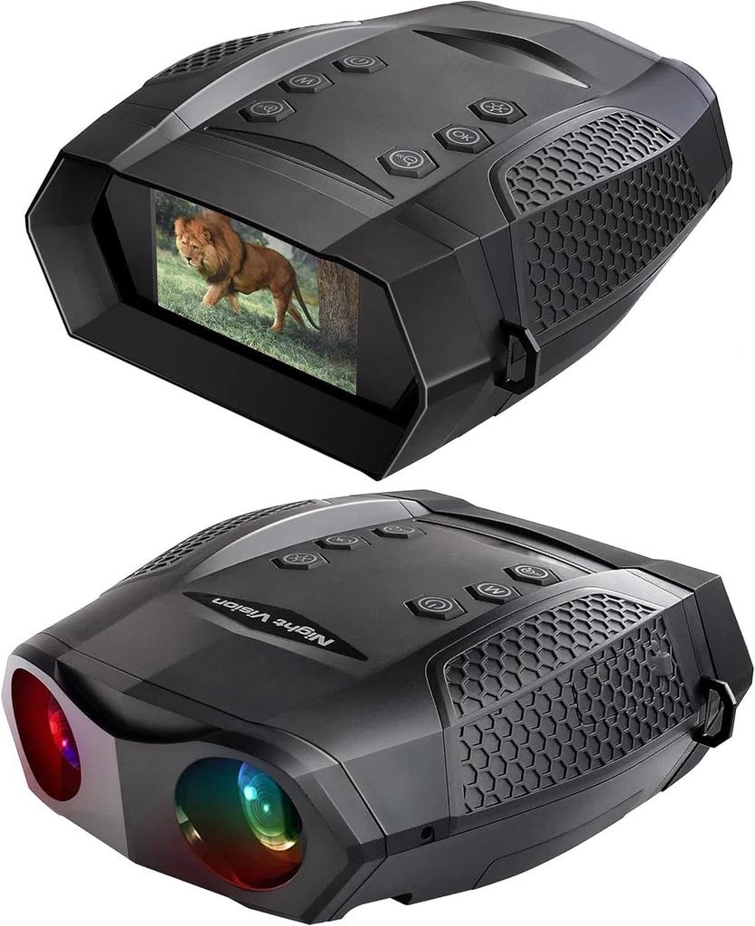 4K Night Vision Goggles Camera with Night Night and Handheld Camcorder with Starlight Infrared Telephoto SD Card Nighttime Video and with Recording