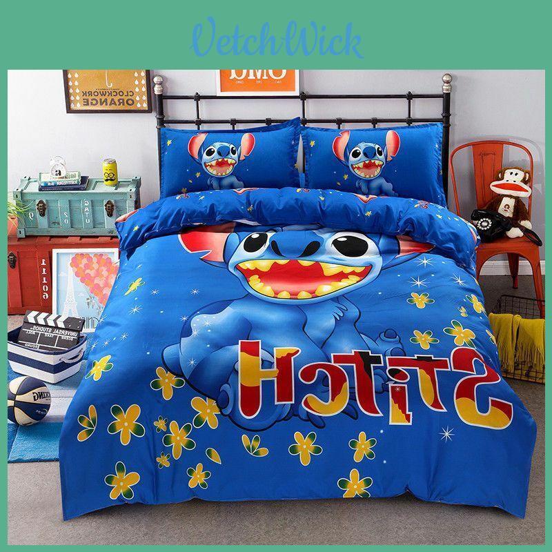 Luxurious Lilo Stitch Double King Duvet Cover Set With Soft Pillowcases Included
