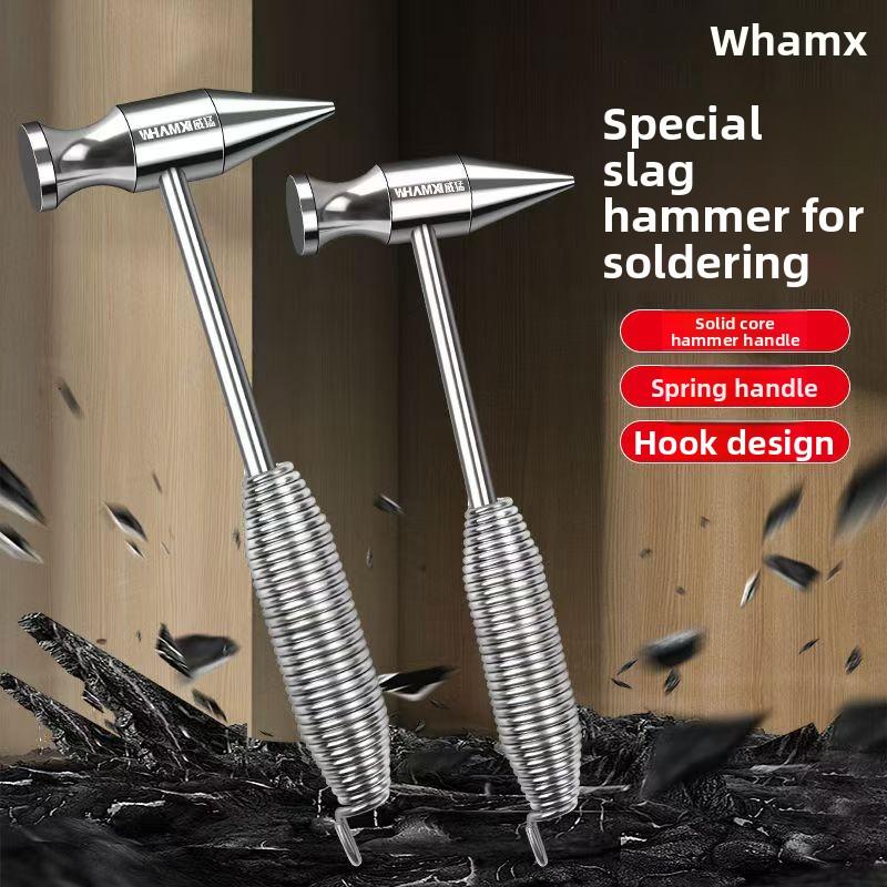 1 buc Ciocan de sudură electric multifuncțional, ciocan pentru zgură, ciocan de siguranță, ciocan pentru zgură, ciocan pentru îndepărtarea ruginii, ciocan pentru sudor