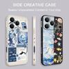 Contrast Color Cartoon Fish Conch Pattern Case For iPhone 16 Pro Max Magnetic For Magsafe Soft Cover For iPhone 17 15 14 13 Pro Max 17E 16E
