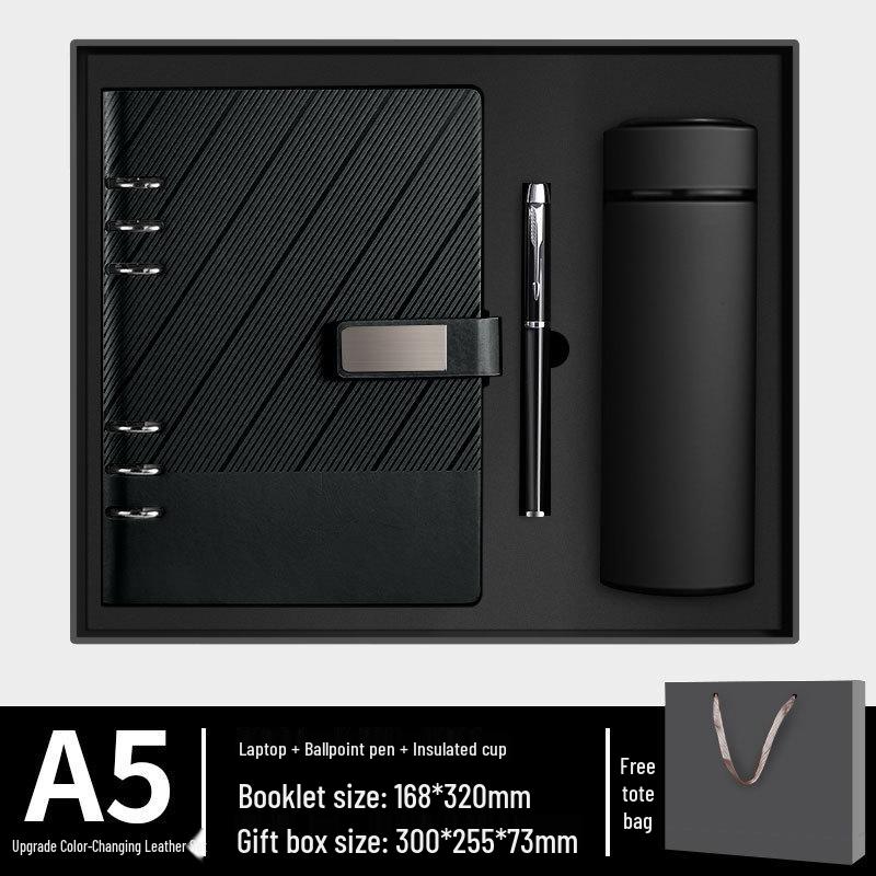 Custom A5 Ring Binder Notebook Gift Set with Logo - Holiday Souvenir Box