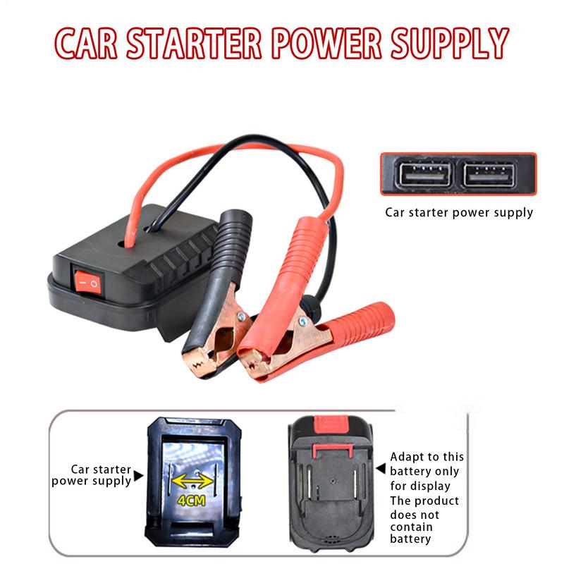 Electric Cables Starter Adapter For Makitas Portable Jump Starter Lithium Battery Car Igniter Charger For Car Battery Charging