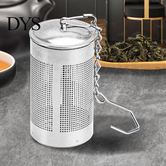 Herbal Strainer Tea Infuser with Chain Rustproof Anti-deformed Easy to Clean Spill Resistant Even Drainage Stainless Steel Fine Mesh Filter for Office