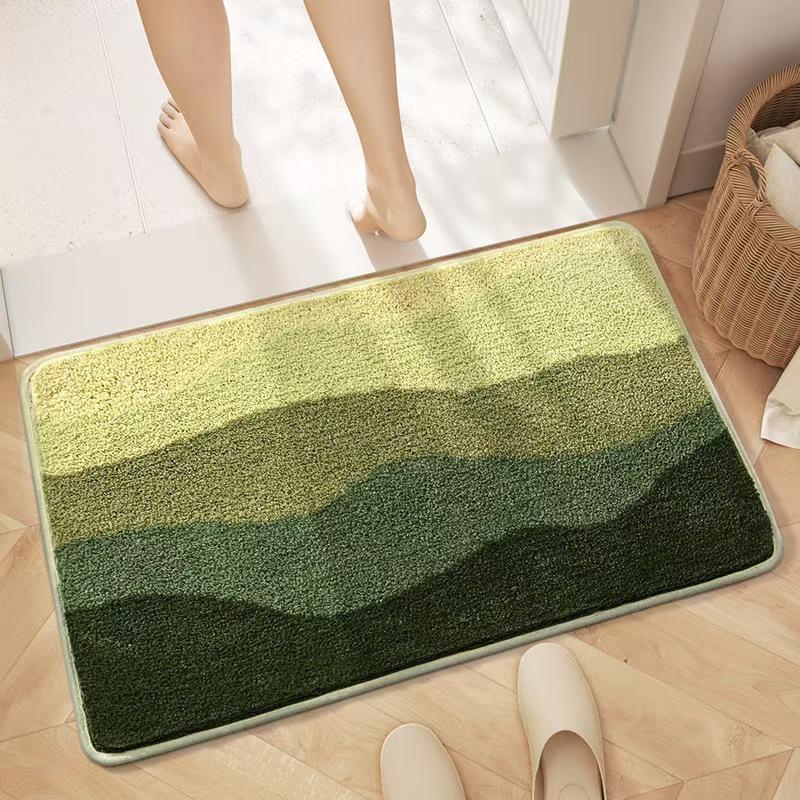 Modern Minimalist Cashmere Skin-friendly Floor Mat, Comfortable and Soft Non-slip Bathroom Floor Mat for Shower Rooms